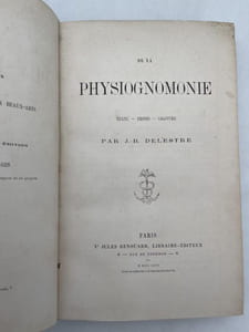 De la physiognomonie. Texte, dessin, gravure