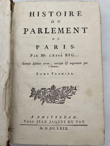 Histoire du Parlement de Paris