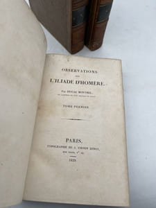 Observations sur l'Iliade d'Homère. 3 volumes