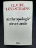 Anthropologie structurale. LEVI-STRAUSS Claude