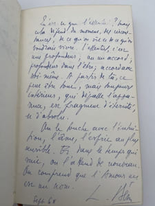 Manuscrit . "L'Essentiel dans la vie"