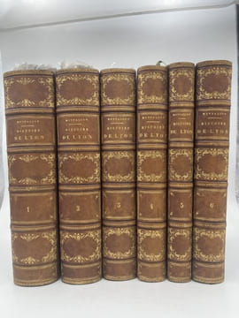 Histoire de la ville de Lyon. Revue et augmentée. 6 volumes complet. MONFALCON Jean-Baptiste