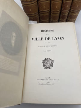 Histoire de la ville de Lyon. Revue et augmentée. 6 volumes complet. MONFALCON Jean-Baptiste