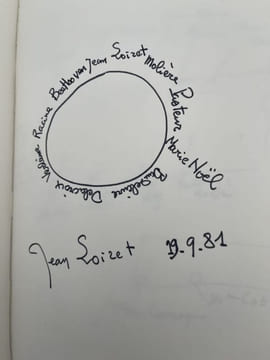 Manuscrit . "Dîner". ALBUM AMICORUM