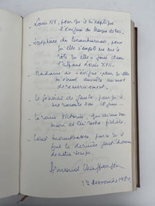 Manuscrit . "Dîner"