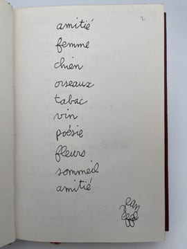 Manuscrit ." Les dix mots". 3 volumes. ALBUM AMICORUM