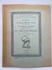 Discours de M Henri Charles Puech et de M Charles Samaran à l'occasion de la mort de Mrg Guillaume Mollat .  SAMARAN Charles -  PUECH Henri-Charles