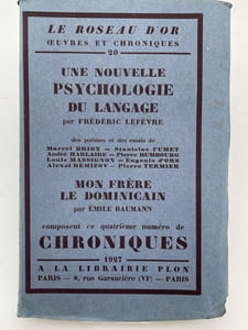 Une nouvelle psychologie du langage - Mon frère le Dominicain