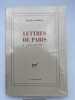 Lettres de Paris. Mars - Août 1914. LARBAUD Valery