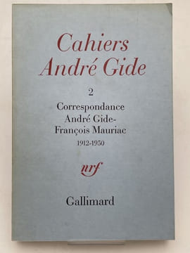 Cahiers André Gide. 2. Correspondance André Gide - François Mauriac 1912 - 1950. GIDE André ] 