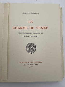 Le charme de Venise. MAUCLAIR Camille - CASSIERS Henri