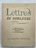 Lettres de noblesse. CURNONSKY 
