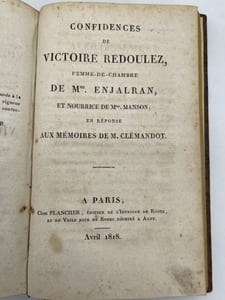 L'Intrigue de Rodez. Infanticide imputé à Jausion. Aveux de Bancal mourant. Episode oublié dans les Mémoires de Madame Manson.