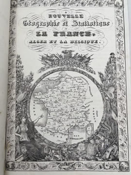 Atlas de la France. Nouvelle géographie et statistique de la France, Alger et la Belgique suivie d'un Traité sur le Monde entier . HENRY Jacques
