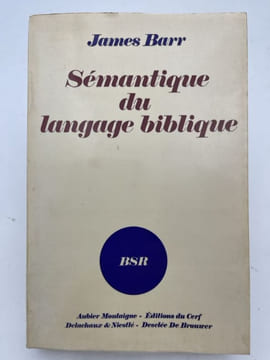 Sémantique du langage biblique. BARR James