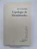 L'apologie de Mendelssohn. SCHONFELD Eli