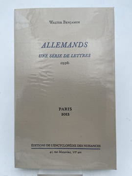 Allemands. Une série de lettres 1936. BENJAMIN Walter