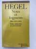 Notes et fragments. Iena 10803 - 1806. HEGEL