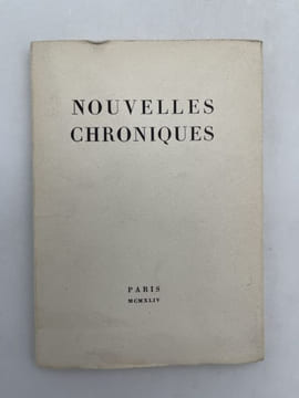 Nouvelles Chroniques Chroniques interdites, volume second. NOUVELLES CHRONIQUES ]