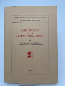 Introduccion a la lexicografia griega