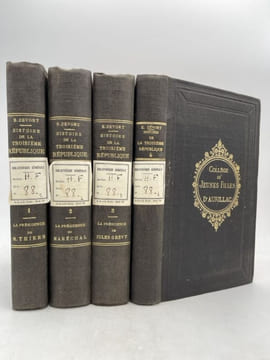 Histoire de la Troisième République. 4 Volumes. ZEVORT Edgar