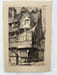 Gravure Eau forte originale : Lisieux la maison Plantefor . CATELINIERE  pseudonyme d'Emile LEROI