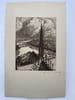 Gravure Eau forte : La Seine vue de Notre Dame . LEROI Emile