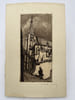 Gravure Eau forte : Paris Saint S&eacute;verin. LEROI Emile