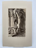 Gravure Eau forte : Saint L&ocirc;, chaire ext&eacute;rieure de Notre Dame. LEROI Emile