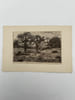 Gravure Eau-forte. Causse de Concour&egrave;s. VIALA Eug&egrave;ne 