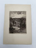Gravure Eau-forte. Le pont du diable. Bonnecombe. VIALA Eug&egrave;ne 