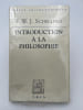 Introduction &agrave; La Philosophie. SCHELLING F W J 