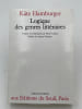 Logique des genres litt&eacute;raires. HAMBURGER Kate