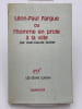 L&eacute;on-Paul Fargue ou l'homme en proie &agrave; la ville. WALTER Jean-CLaude