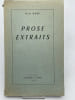 Prose. Extraits. GASC Paul