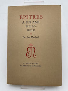 Epitre à un ami bibliophile