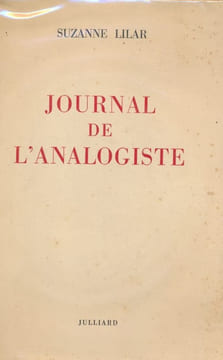 Journal de l'analogiste . LILAR Suzanne