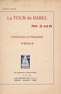 La tour de Babel n° 5 et 6 . Poète et poésie