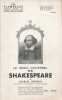 Le génie universe lde Shakespeare . HERTRICH Charles 