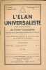 L'élan universaliste. 1935 . COLLECTIF 