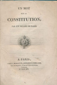 Un mot sur la Constitution