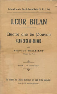 Leur bilan. Quatre ans de pouvoir. Clémenceau-Briand