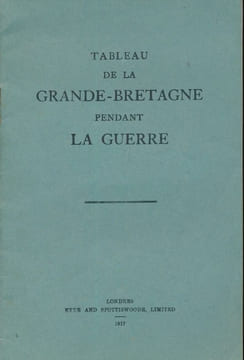 Tableau de la Grande Bretagne pendant la guerre . COLLECTIF