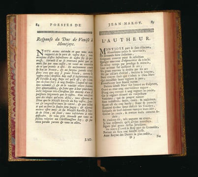 Oeuvres de Clément Marot Valet-de-Chambre de François I. Roy de France, Revûes sur plusieurs Manuscrits, & sur plus de quarante Editions, et ...