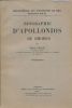 Biographie d'Apollonios de Rhodes . DELAGE Emile