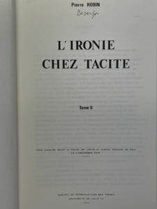 L'Ironie chez Tacite. II