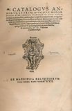 Catalogus annorum et principum si.... RYD Valerius Anselmus 