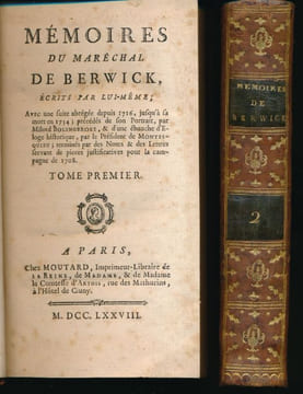 Mémoires du Maréchal de Berwick, écrits par lui même. BERWICK Maréchal 