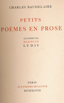 Petits poèmes en prose . Charles BAUDELAIRE - LYDIS Mariette