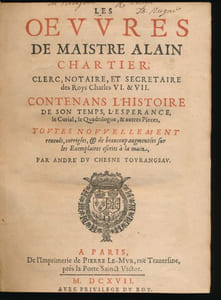 Les oeuvres de Maistre Alain Chartier